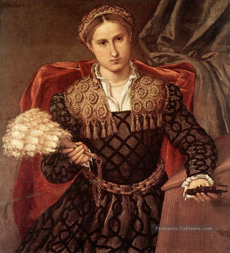Portrait de Laura da Pola 1544 Renaissance Lorenzo Lotto Peintures à l'huile